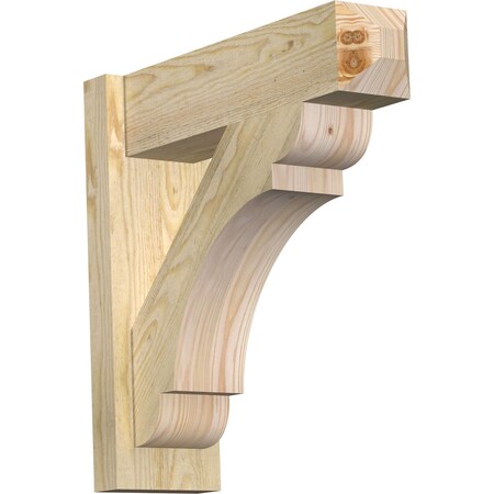 Ekena Millwork Olympic Rough Sawn Craftsman Outlooker, Douglas Fir, 6"W x 20"D x 20"H OUT06X20X20OLY04RDF